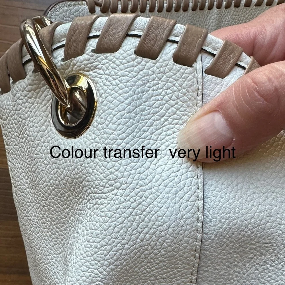 DKNY Winnie braid pebble finish leather hobo